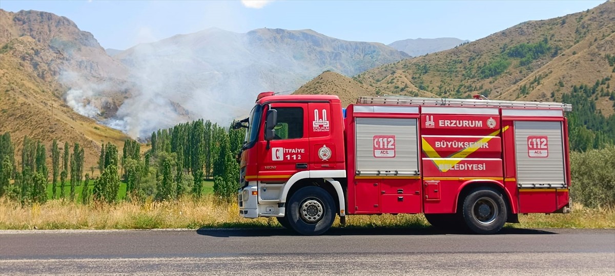 Erzurum'un Oltu ilçesinde çıkan örtü yangını ekiplerin müdahalesiyle söndürüldü.