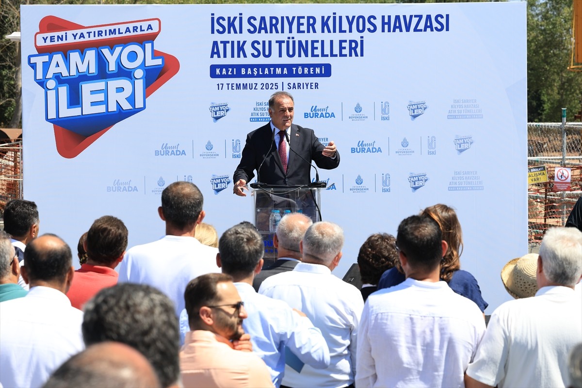 İstanbul Büyükşehir Belediyesince (İBB), Sarıyer Kilyos Havzası Atık Su Tünelleri'nin kazı...