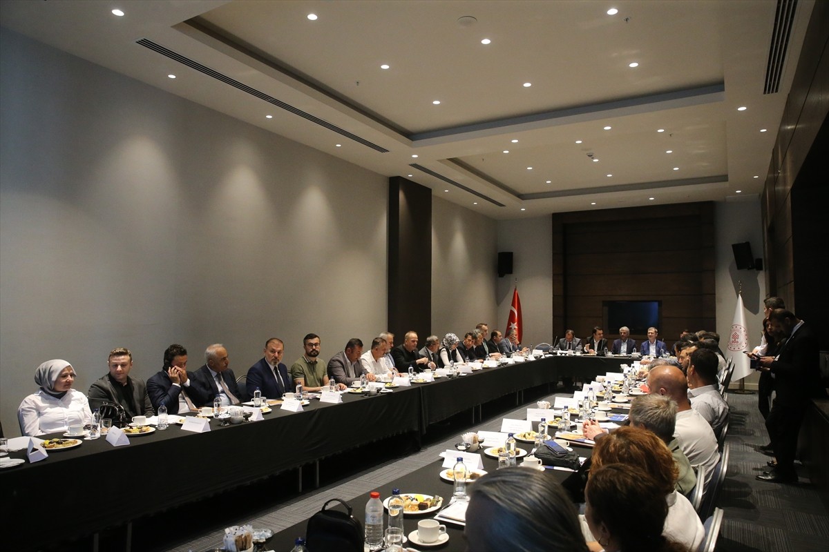 Kültür ve Turizm Bakan Yardımcısı Nadir Alpaslan (sağ 3), Tokat'ta bir otelde düzenlenen İl...