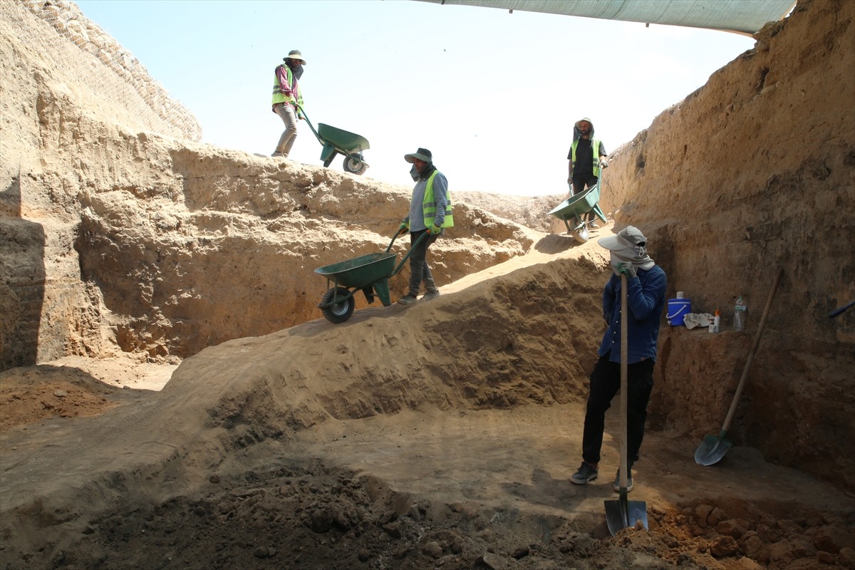 Kültür ve Turizm Bakanlığının izniyle kazı çalışmalarının yapıldığı Ayanis Kalesi'nde, geçen yıl...