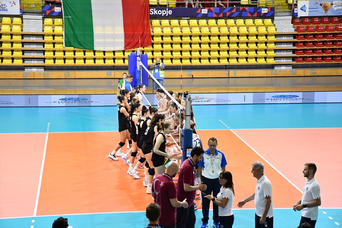 Kuzey Makedonya'nın başkenti Üsküp'te düzenlenen 18. Avrupa Gençlik Olimpik Yaz Festivali (EYOF...