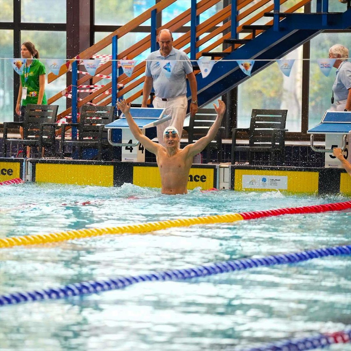 Milli yüzücü Arel Gültekin, Kuzey Makedonya'da devam eden 18. Avrupa Gençlik Olimpik Yaz...