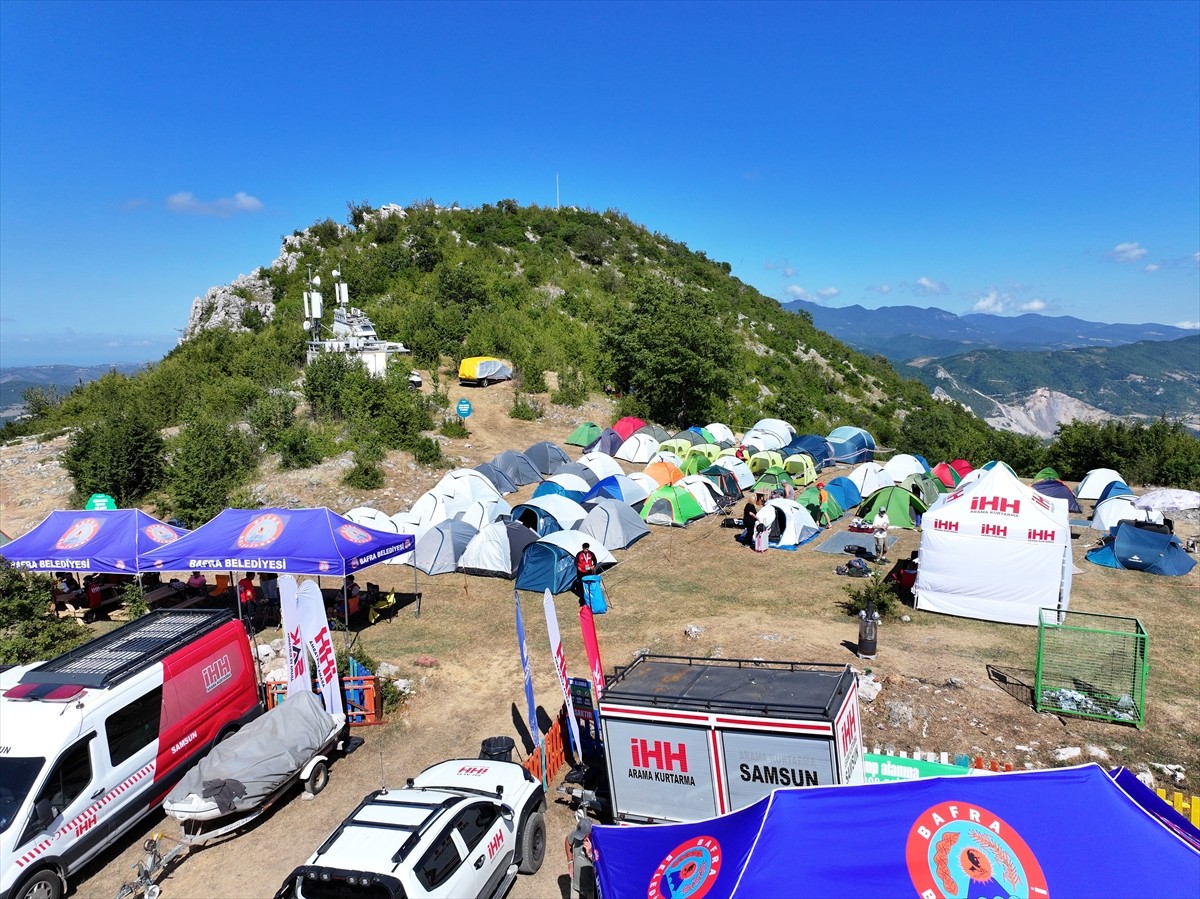 Samsun'un Bafra ilçesinde düzenlenen Uluslararası Kapıkaya Doğa Sporları ve Kültür Festivali...