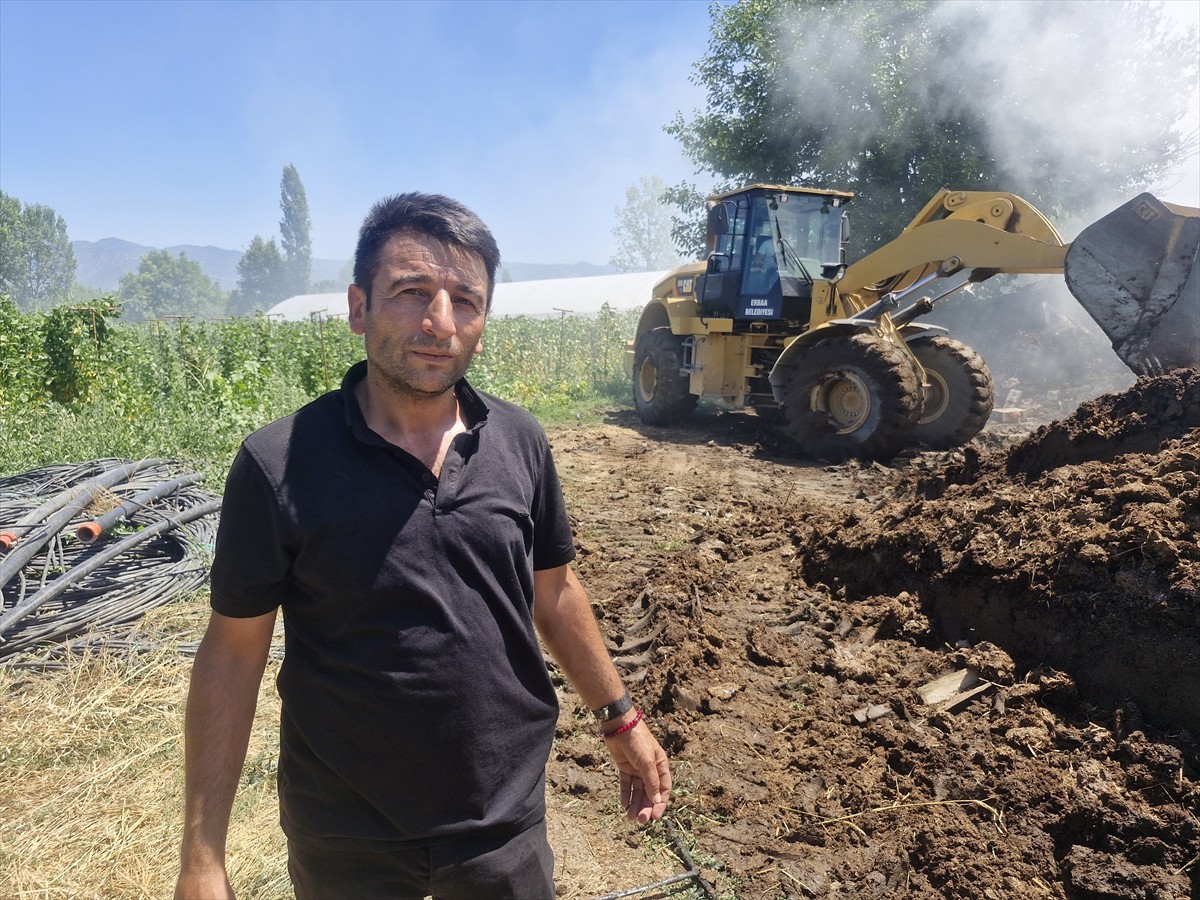 Tokat'ın Erbaa ilçesinde çıkan yangında ahırda bulunan 7 büyükbaş hayvan öldü. Olay yerine sağlık...