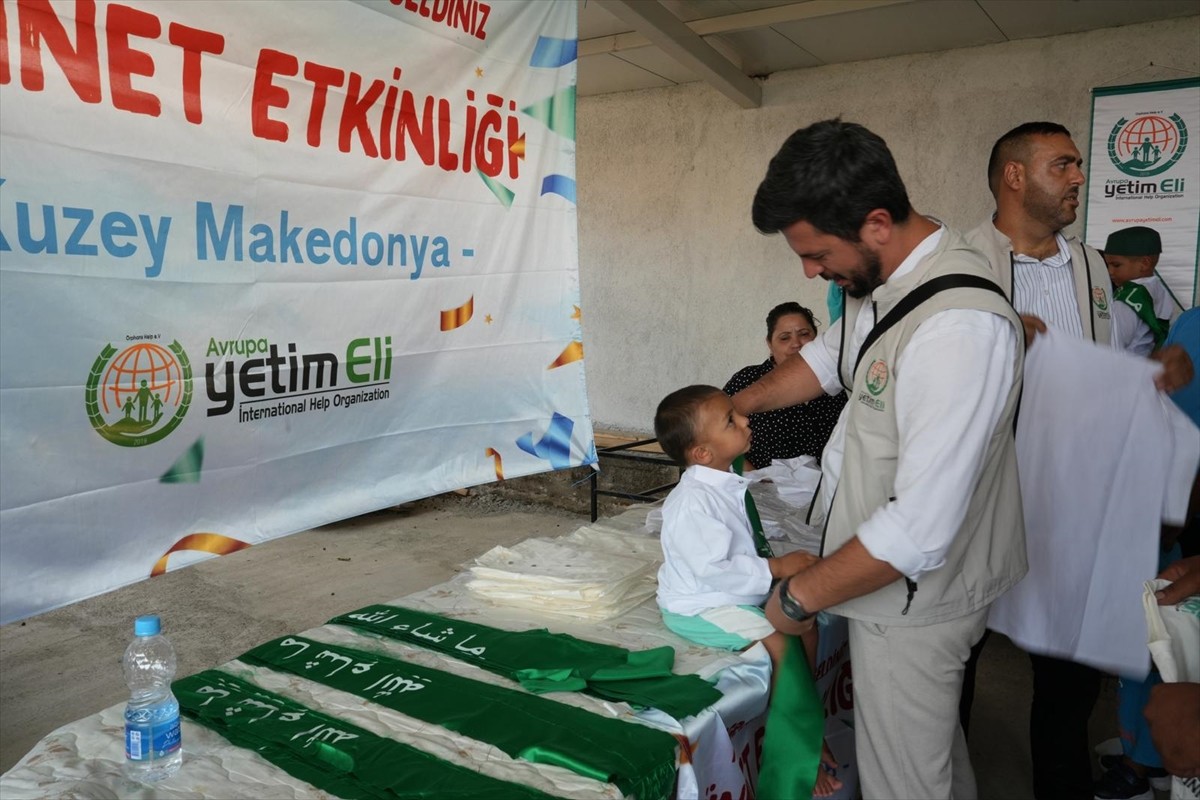 Uluslararası yardım kuruluşu Avrupa Yetim Eli tarafından Kuzey Makedonya'nın güneydoğusundaki...