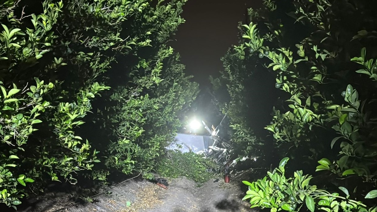 Adana'da bir eğitim uçağının düşmesi sonucu pilot ve bir yolcu yaralandı. Narenciye bahçesine...