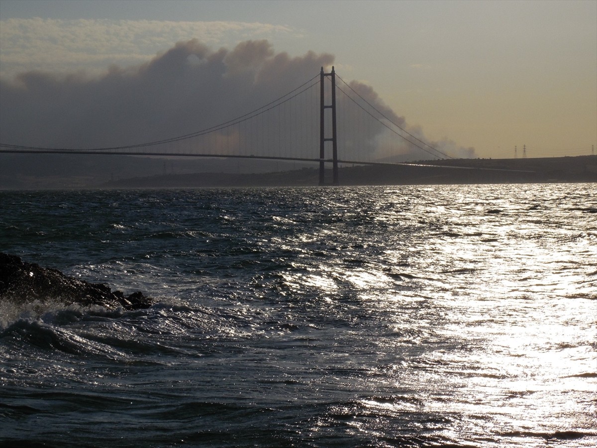 Çanakkale'nin Gelibolu ilçesinde ormanlık alanda çıkan yangına havadan ve karadan müdahale...