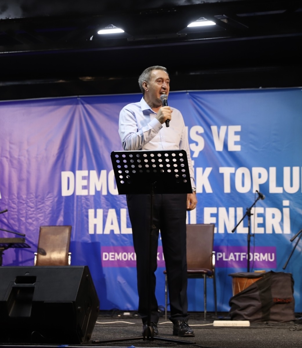 DEM Parti Eş Genel Başkanı Tuncer Bakırhan, Van'da düzenlenen "Barış ve Demokratik Toplum"...