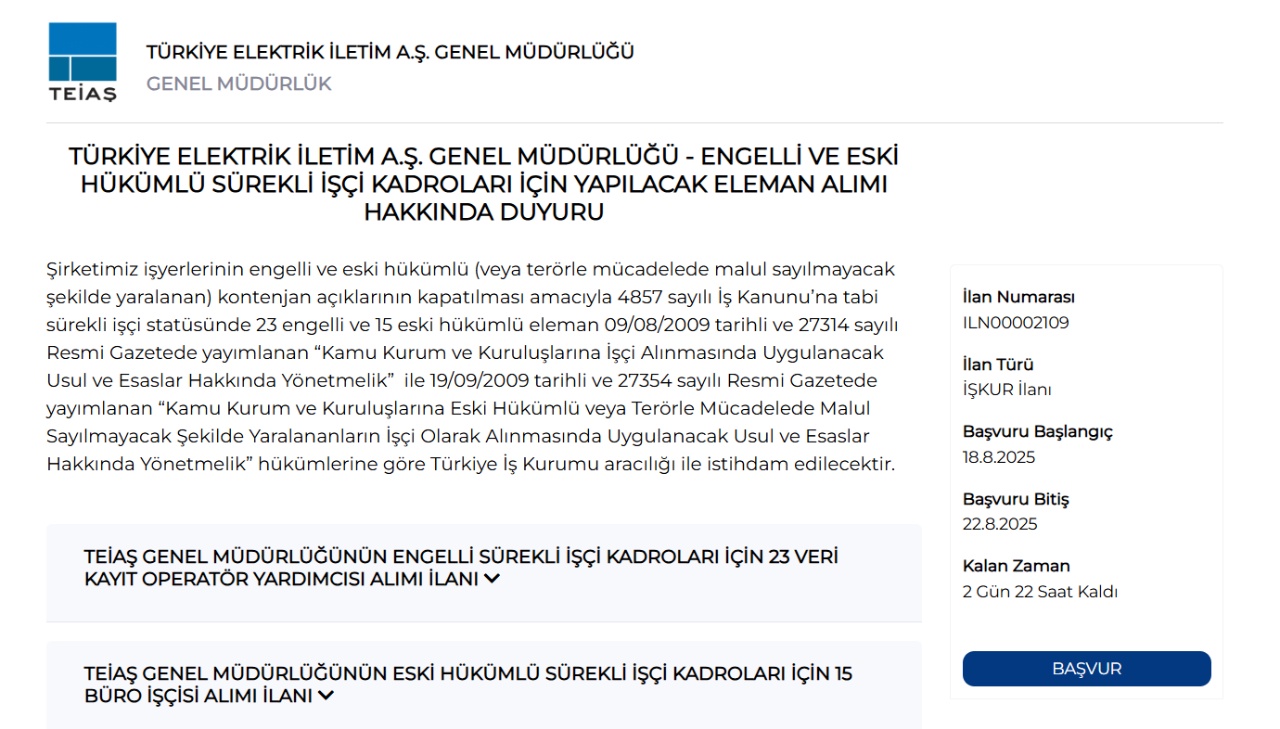 İş arayanlar bu habere dikkat: Bakanlık ve üniversitelere İŞKUR personel alımı başvuruları bitiyor
