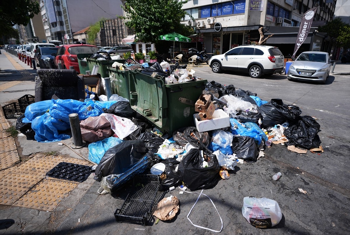 İzmir'in birçok ilçesinde biriken çöp yığınları ve bunların sıcak havayla kötü kokuya neden...