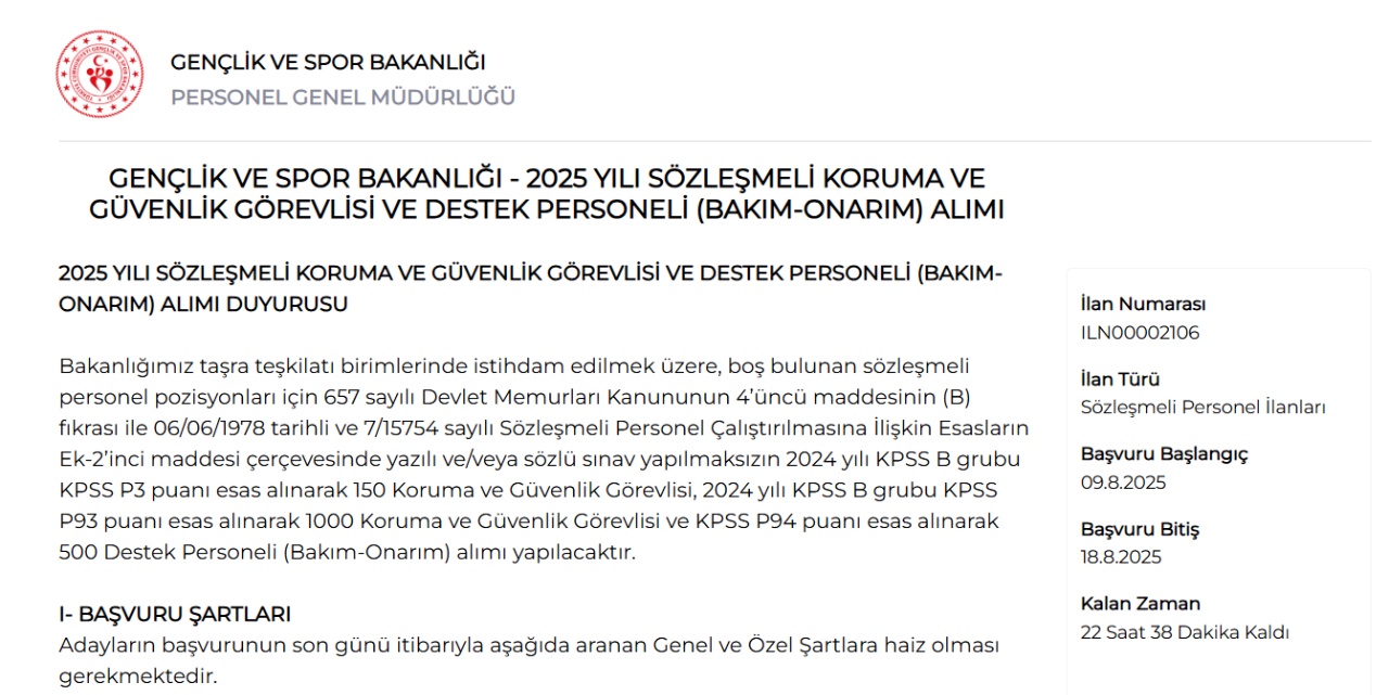 Kamuda KPSS'li KPSS'siz alım için son saatler: İki bakanlık 1670 personel alıyor, başvuru ekranı kapandı kapanacak