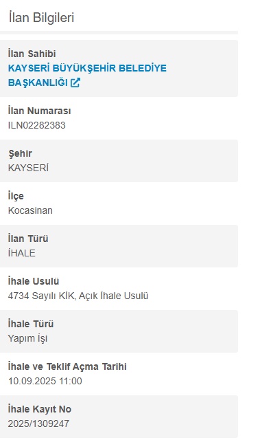 Kayseri ve Muğla'da kamudan dev ihaleler: EKAP platformunda açıldı