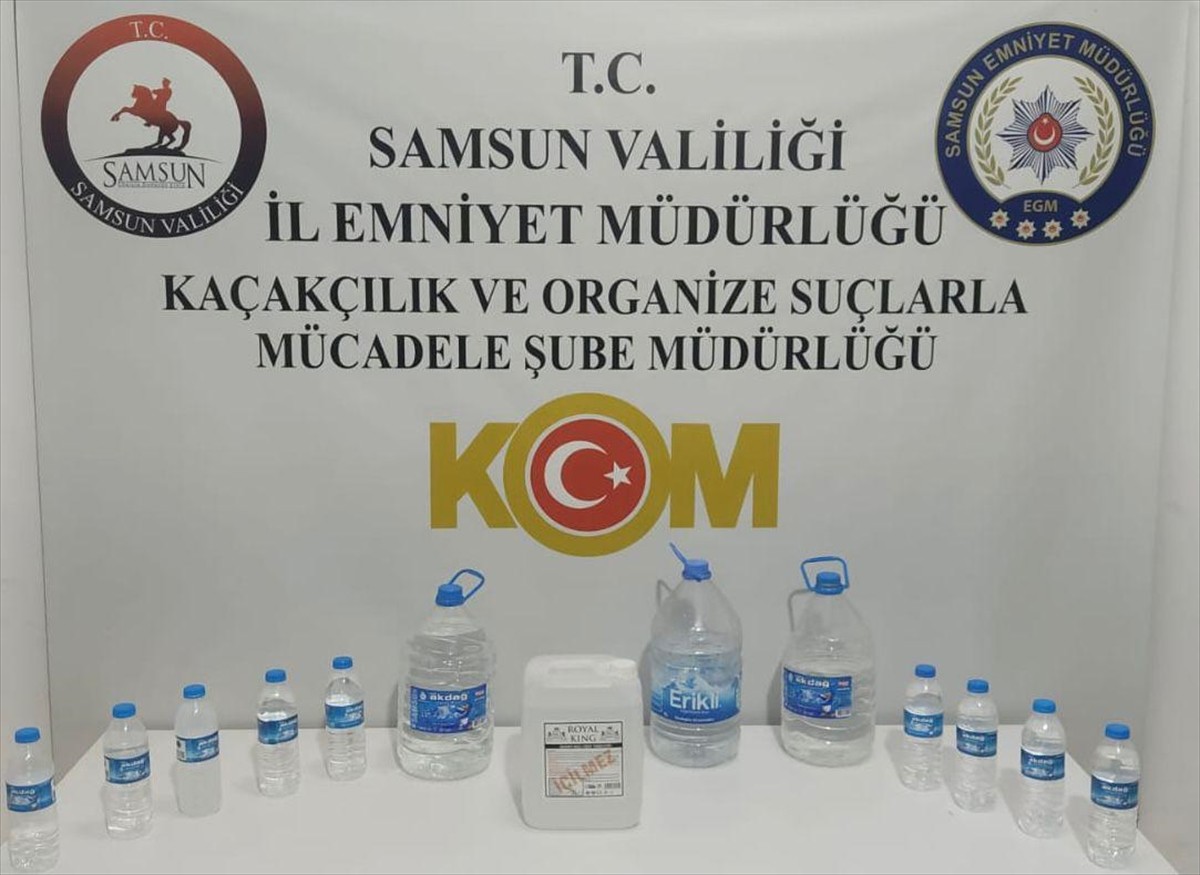 Samsun'un İlkadım ilçesinde sahte içki üretimi ve satışı yapan şüpheli yakalandı. Evde yapılan...