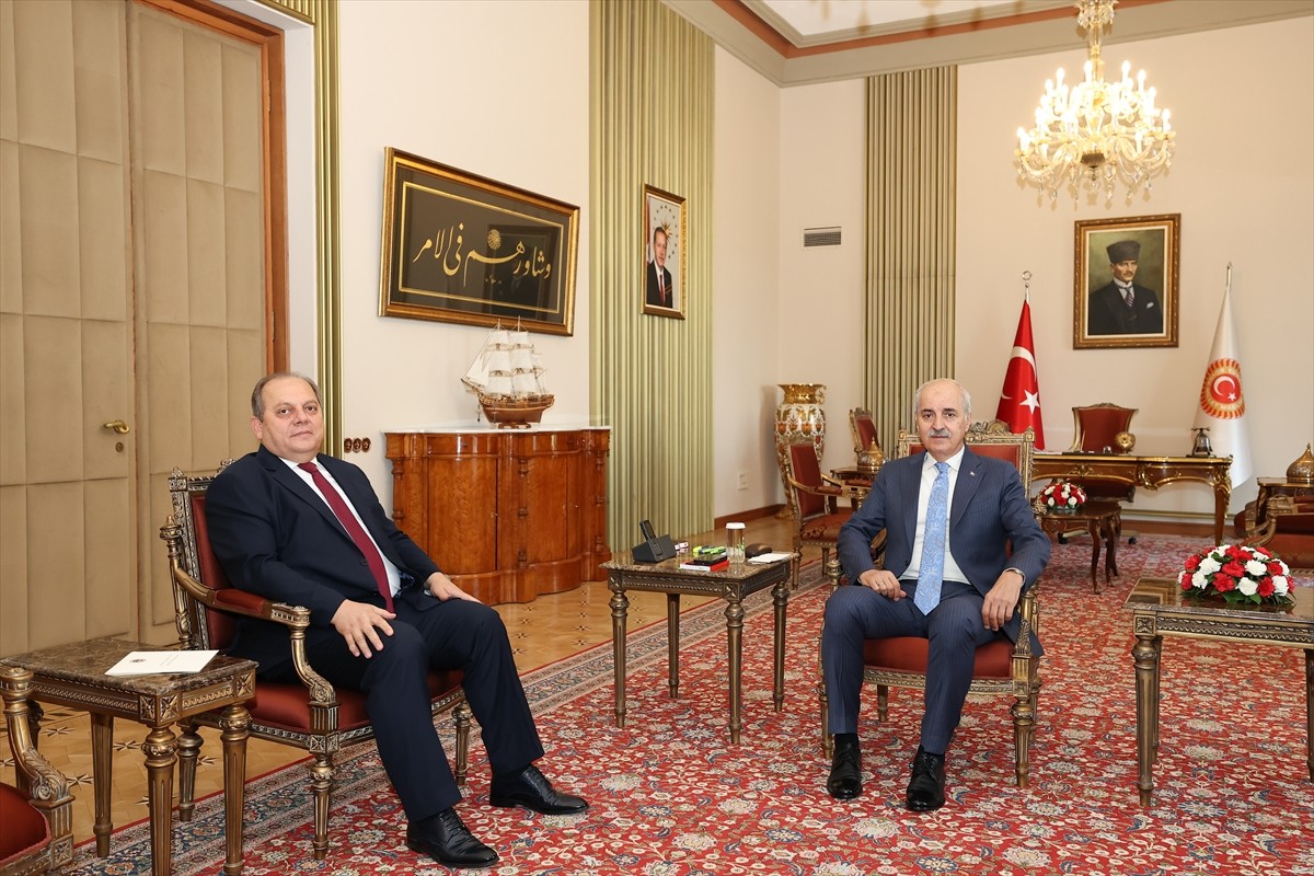 TBMM Başkanı Numan Kurtulmuş, Yargıtay Başkanı Ömer Kerkez'i kabul etti.