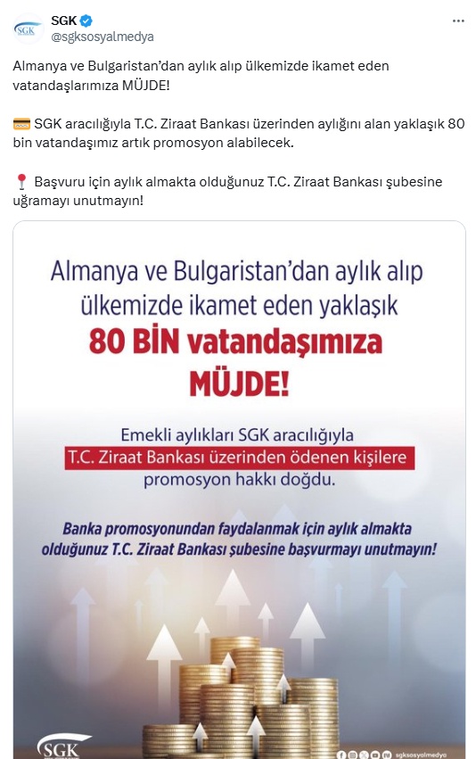 Ziraat Bankası'ndan maaş alacak o emeklilere dikkat! Promosyon müjdesi geldi