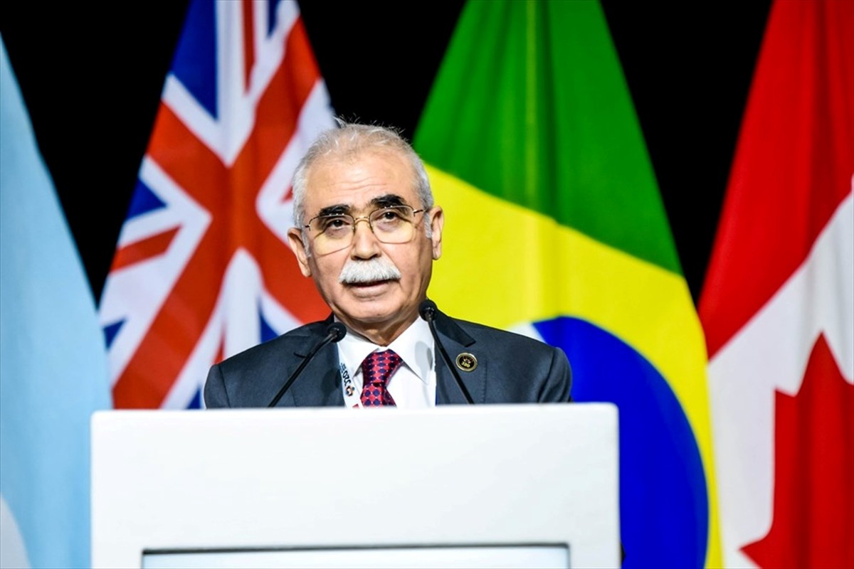 Anayasa Mahkemesi (AYM) Başkanı Kadir Özkaya (sol 2), Güney Afrika Cumhuriyeti'nin ev sahipliğinde...