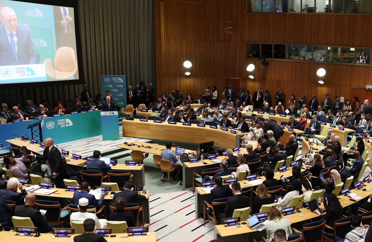 Cumhurbaşkanı Recep Tayyip Erdoğan, Birleşmiş Milletler Genel Merkezi'nde düzenlenen İklim...