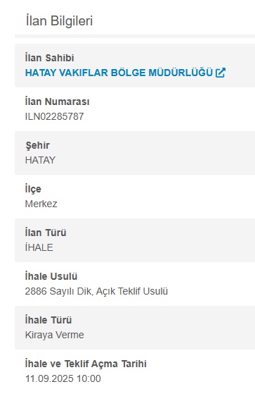 Hatay'da 29 Vakıf Mülkü Kiraya Verilecek: Yıllık 500 Bin TL'nin Üzerinde Gelir Hedefleniyor
