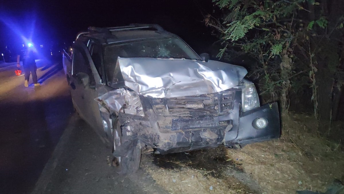 İzmir'in Ödemiş ilçesinde kamyonet ile otomobilin çarpışması sonucu 1 kişi öldü, 8 kişi...