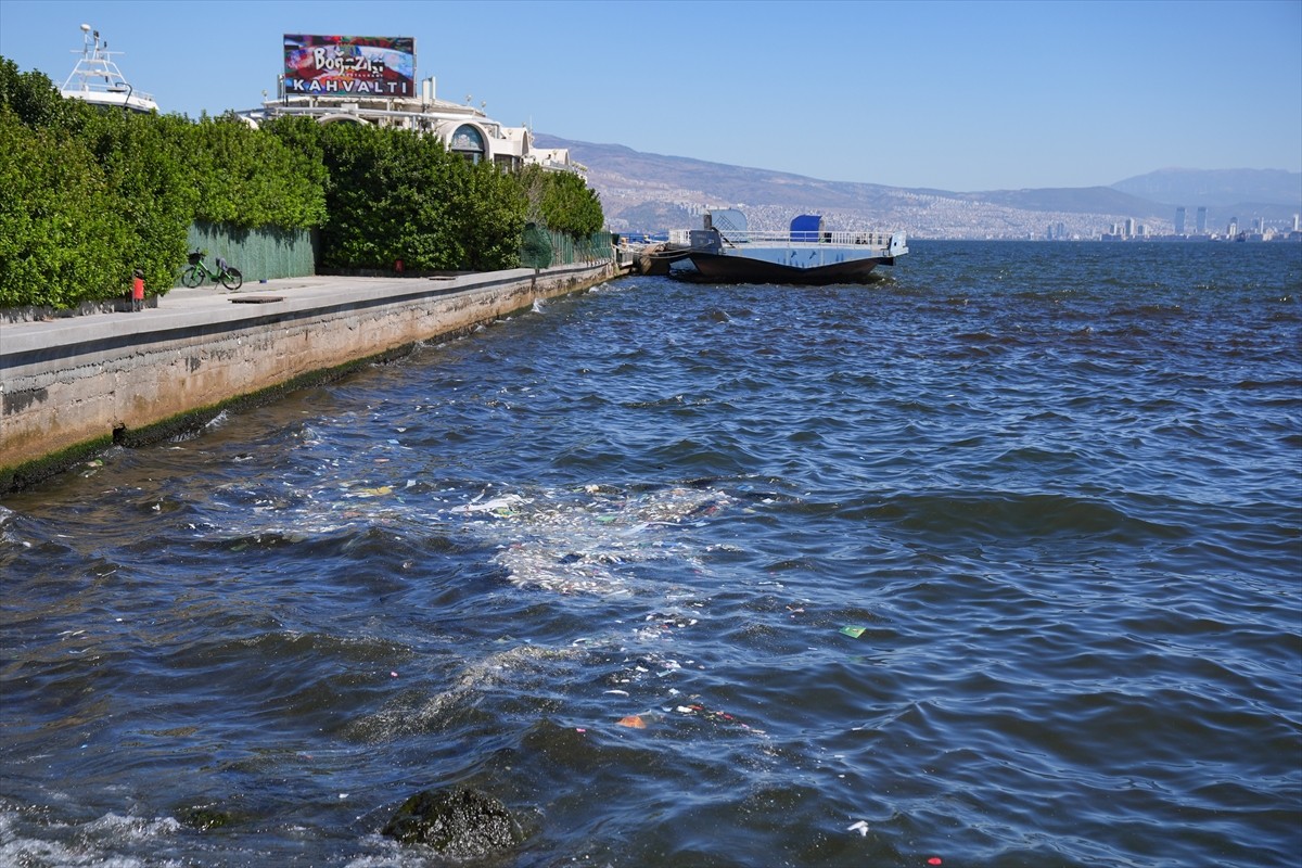 İzmir Körfezi'nde ağustos ayında yeniden başlayan balık ölümleri devam ediyor. Cumhuriyet Meydanı...