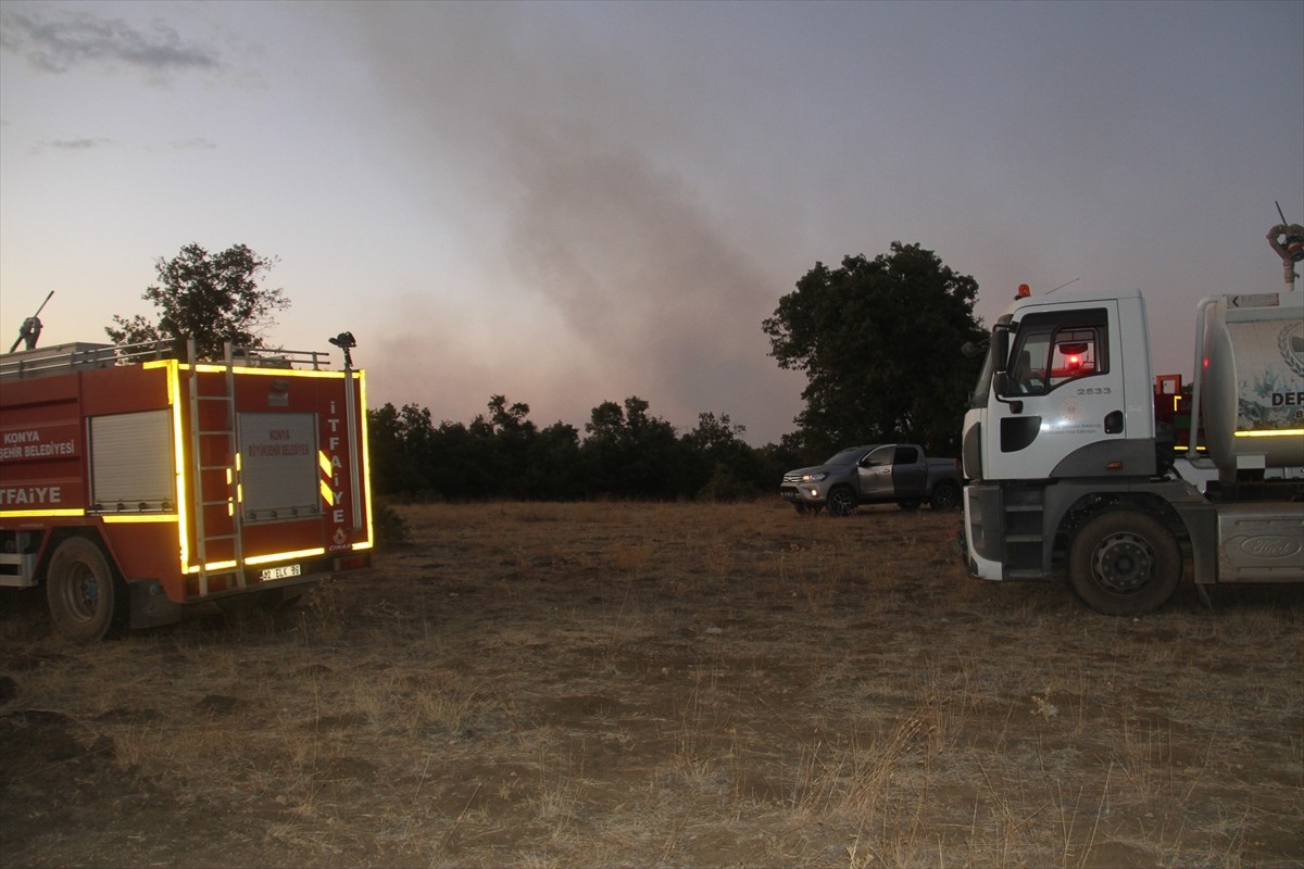 Konya’nın Beyşehir ilçesinde göl kenarındaki sazlık bölgede çıkan ve ormanlık alana sıçrayan...