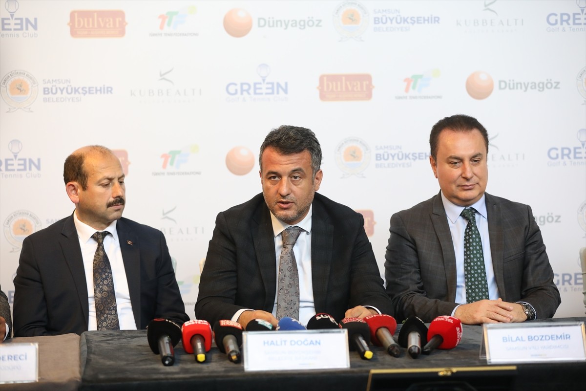 Samsun'da Türkiye Tenis Federasyonu gözetiminde Green Golf ve Tenis Kulübü tarafından düzenlenen...
