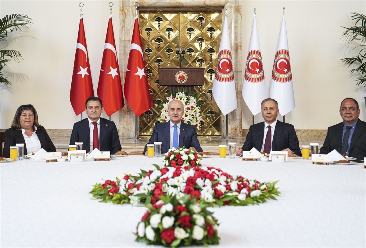 TBMM Başkanı Numan Kurtulmuş, İçişleri Bakanı Ali Yerlikaya, Kuzey Kıbrıs Türk Cumhuriyeti (KKTC)...