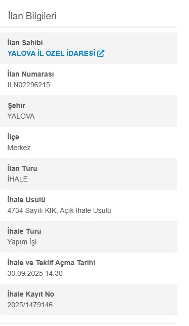 Yalova'da Ekim'de Başlayacak 3 İhale: Park, Hava Meydanı ve Medikal Gaz Alımları
