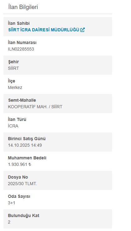 Yok artık dedirten fırsat: Siirt'te icradan satılık sıfır ayarında otomobil ve daire