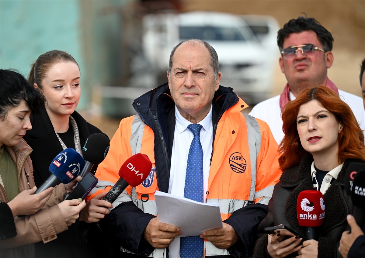 Ankara Su ve Kanalizasyon İdaresi (ASKİ) Genel Müdürü Memduh Aslan Akçay, Kesikköprü İçme Suyu Ana...