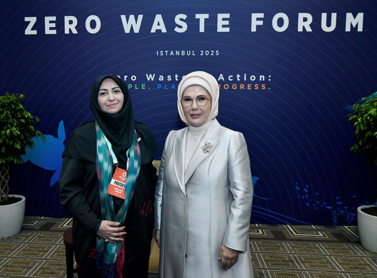 Cumhurbaşkanı Recep Tayyip Erdoğan'ın eşi ve Sıfır Atık Vakfı Onursal Başkanı Emine Erdoğan...
