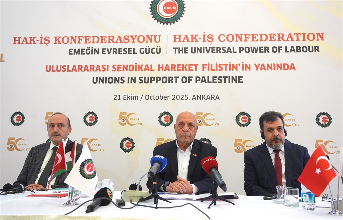 HAK-İŞ'in 50. kuruluş yıl dönümü etkinlikleri kapsamında, başkentte "Uluslararası Sendikal Hareket...