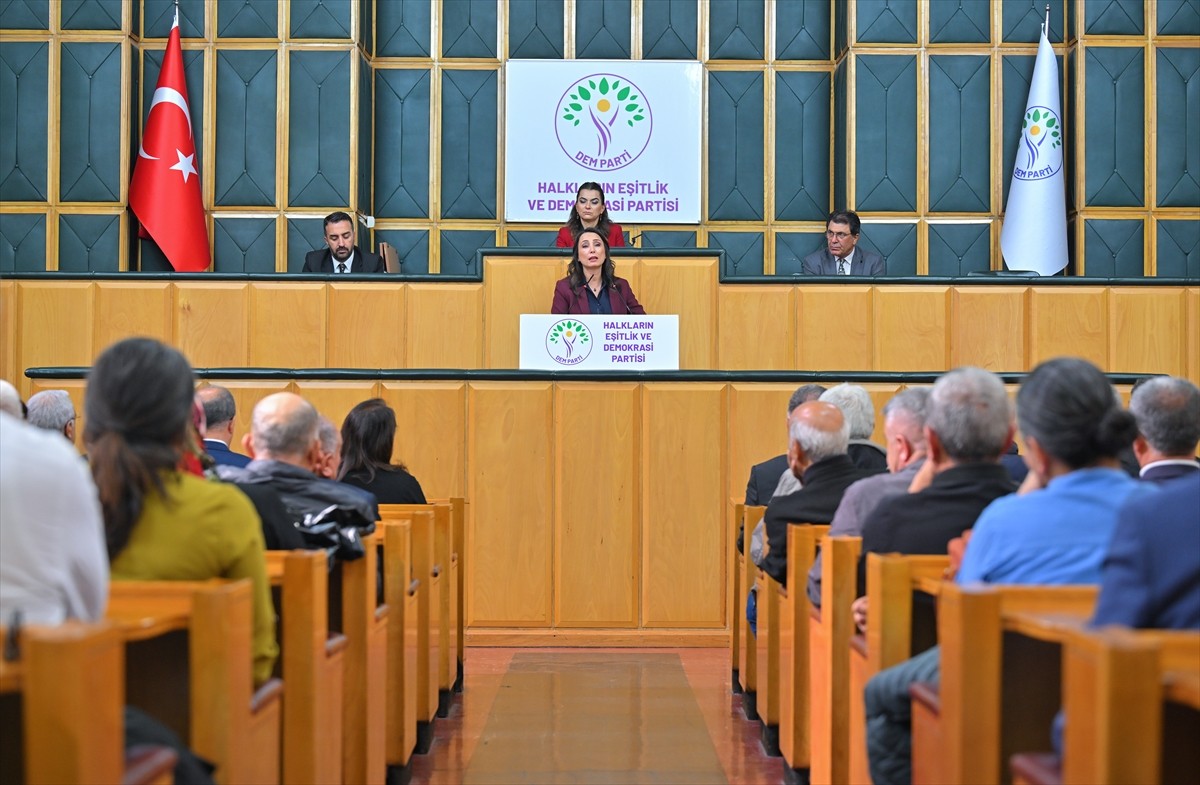 Halkların Eşitlik ve Demokrasi Partisi (DEM Parti) Eş Genel Başkanı Tülay Hatimoğulları...