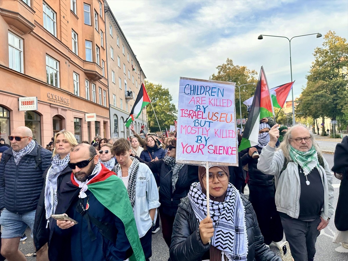 İsveç'in başkenti Stockholm'de İsrail ablukasını kırmak ve insani yardım ulaştırmak amacıyla...