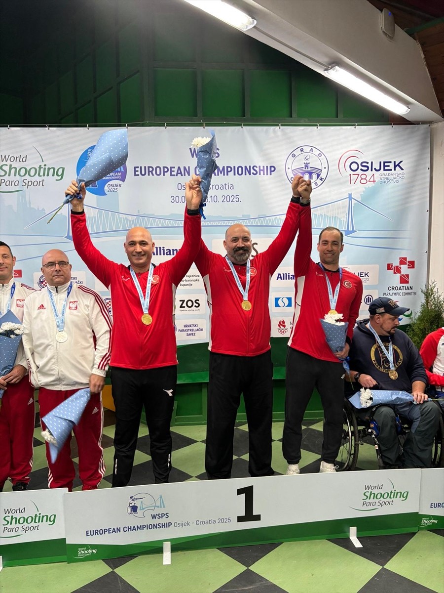 Milli para atıcılar, Hırvatistan'da düzenlenen Avrupa Şampiyonası'nın son gününde 2 altın ve 1...