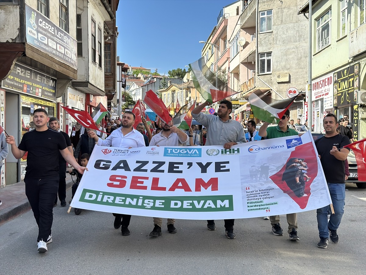 Sinop'un Gerze ilçesinde Filistin'e destek amacıyla yürüyüş gerçekleştirildi. Cihannüma, Deniz...