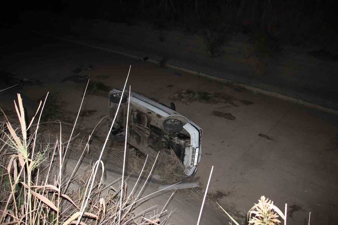 AYDIN'IN EFELER İLÇESİNDE SEYİR HALİNDEYKEN SÜRÜCÜSÜNÜN DİREKSİYON HAKİMİYETİNİ KAYBETTİĞİ...