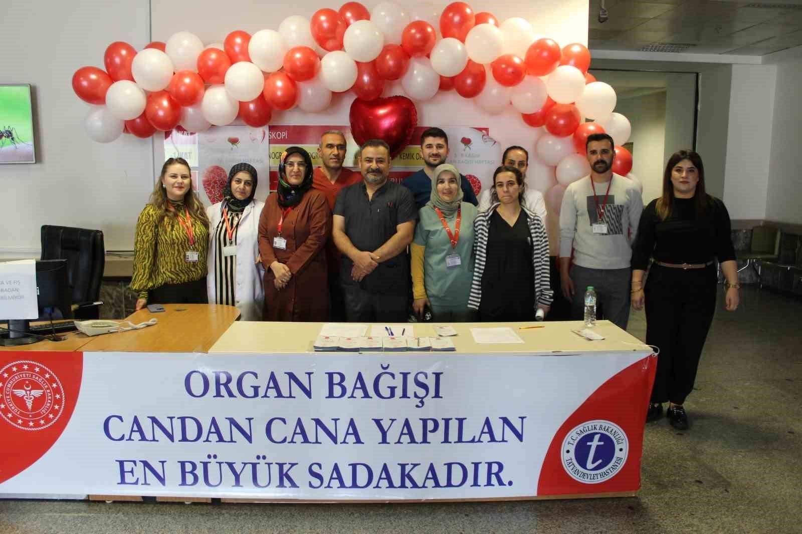 BİTLİS'İN TATVAN DEVLET HASTANESİ ORGAN BAĞIŞ BİRİMİ, 3–9 KASIM ORGAN BAĞIŞI HAFTASI KAPSAMINDA...