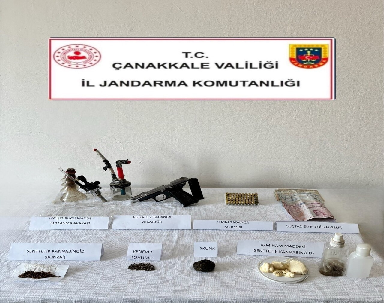 ÇANAKKALE'DE GERÇEKLEŞTİRİLEN UYUŞTURUCU OPERASYONUNDA 17 ŞÜPHELİ GÖZALTINA ALINDI. ŞÜPHELİLERDEN...