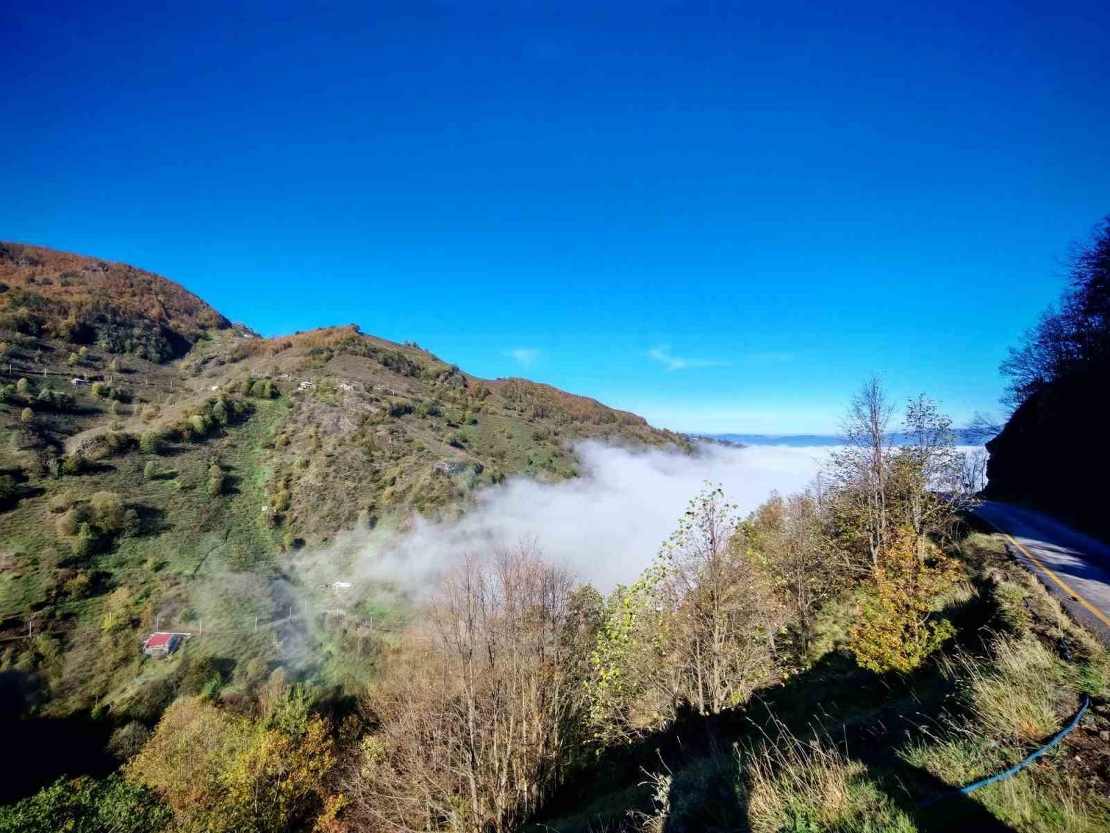 DÜZCE'DE SABAH SAATLERİNDEN İTİBAREN ETKİLİ OLAN YOĞUN SİS, KENT GENELİNDE GÖRÜŞ MESAFESİNİ...