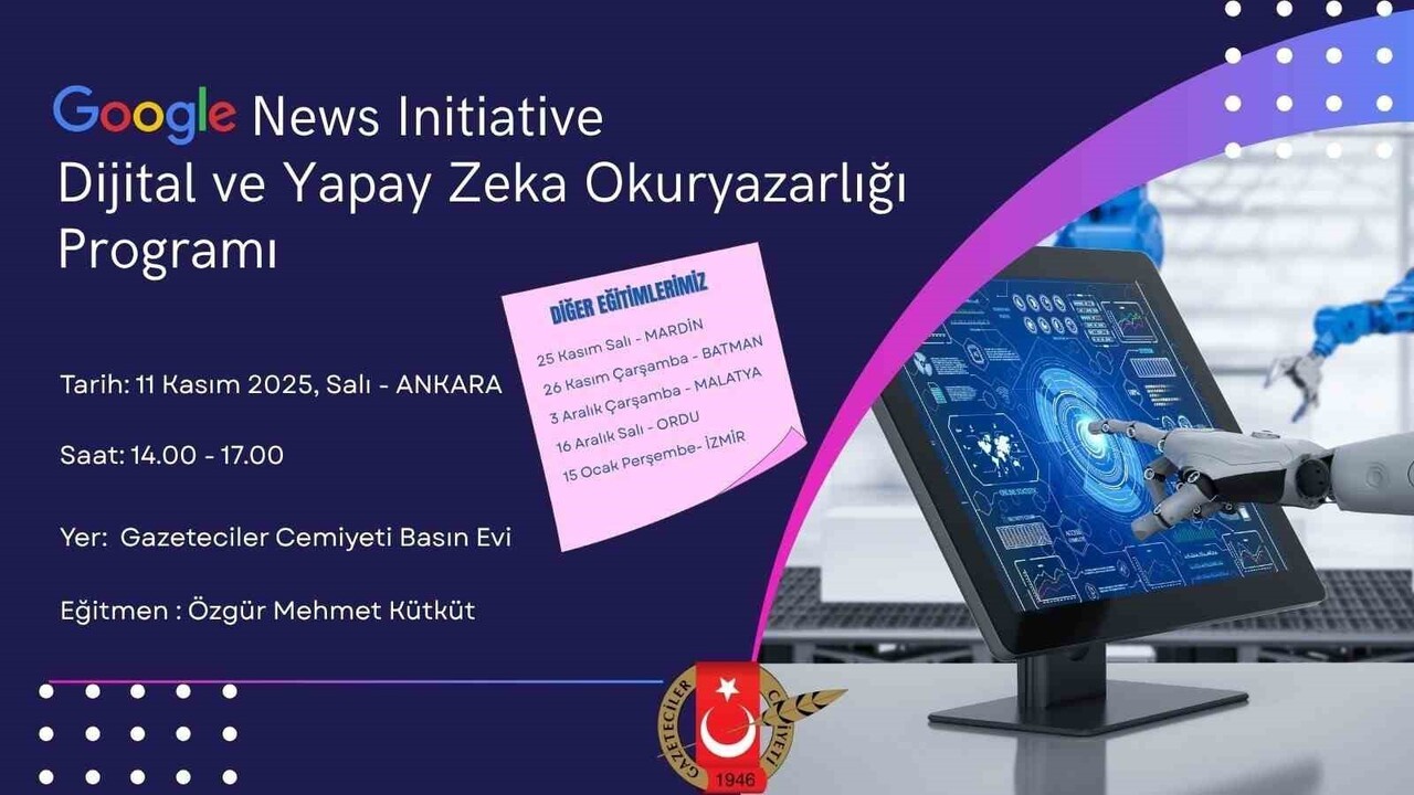 GOOGLE HABER İNİSİYATİFİ (GNI) İNÖNÜ ÜNİVERSİTESİ’NDE YAPAY ZEKA VE DİJİTAL BECERİLER EĞİTİMİ...