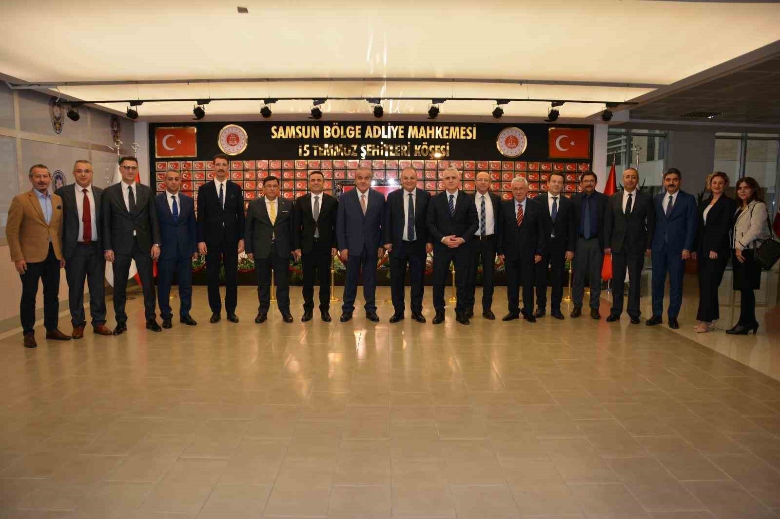 HAKİMLER VE SAVCILAR KURULU (HSK) ÜYELERİ SAMSUN’DAKİ ADLİYELERİ ZİYARET EDEREK HAKİM VE...