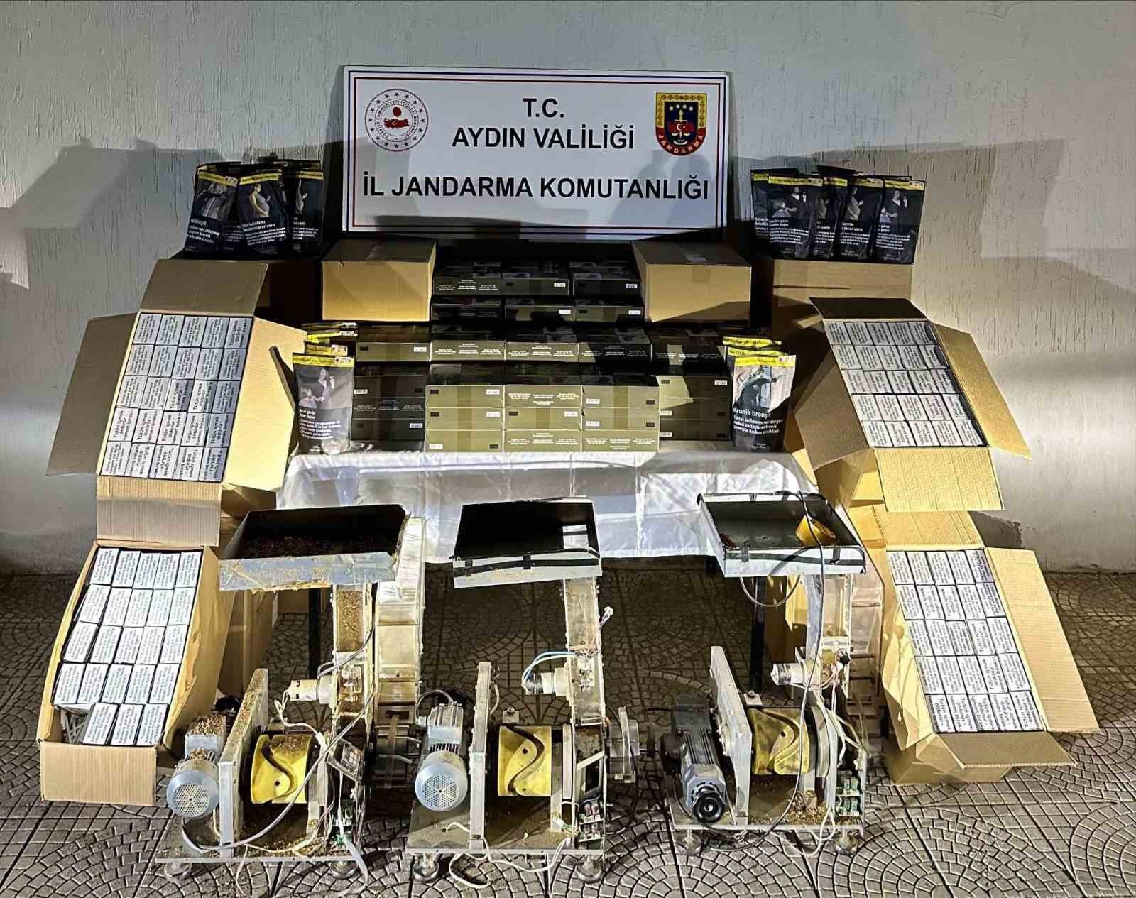 HALI YIKAMA DÜKKANI GÖRÜNÜMLÜ İŞ YERİNDE KAÇAK SİGARA İMALATI