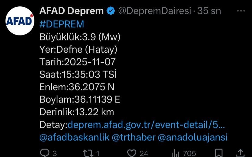 HATAY'DA YAŞANAN 3.9 BÜYÜKLÜĞÜNDEKİ DEPREMİN KORKUTTUĞU VATANDAŞLAR SOLUĞU SOKAKTA...