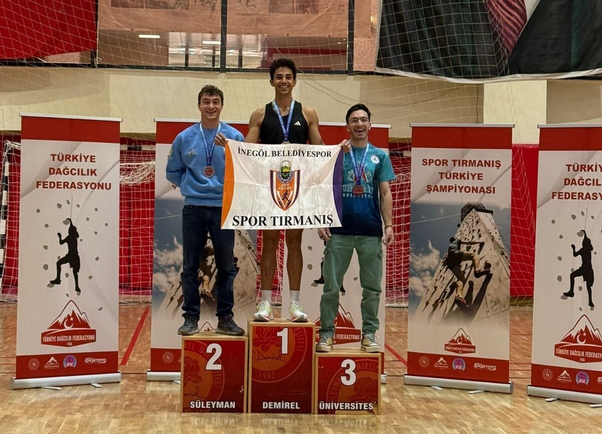 İNEGÖL BELEDİYE SPOR KULÜBÜ DAĞCILIK BRANŞI SPORCUSU EMRE DOĞAN, TÜRKİYE DAĞCILIK FEDERASYONU...