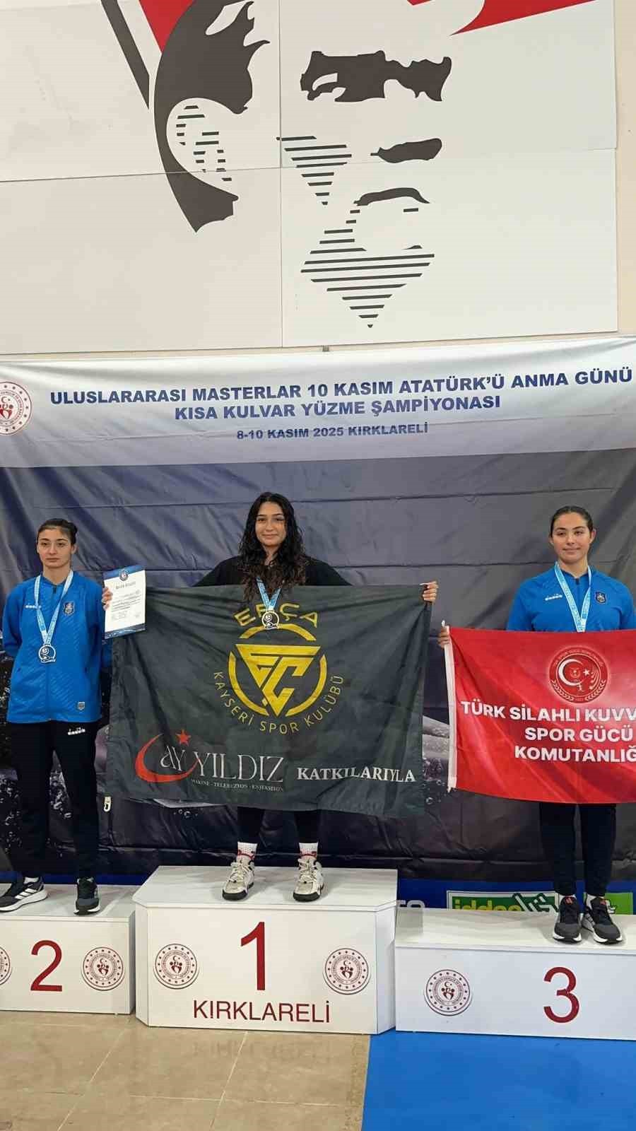 KAYSERİLİ SPORCU SUDENAS ÇAKMAK, KIRIKKALE’DE DÜZENLENEN ULUSLARARASI MASTERLAR 10 KASIM ATATÜRK’Ü...