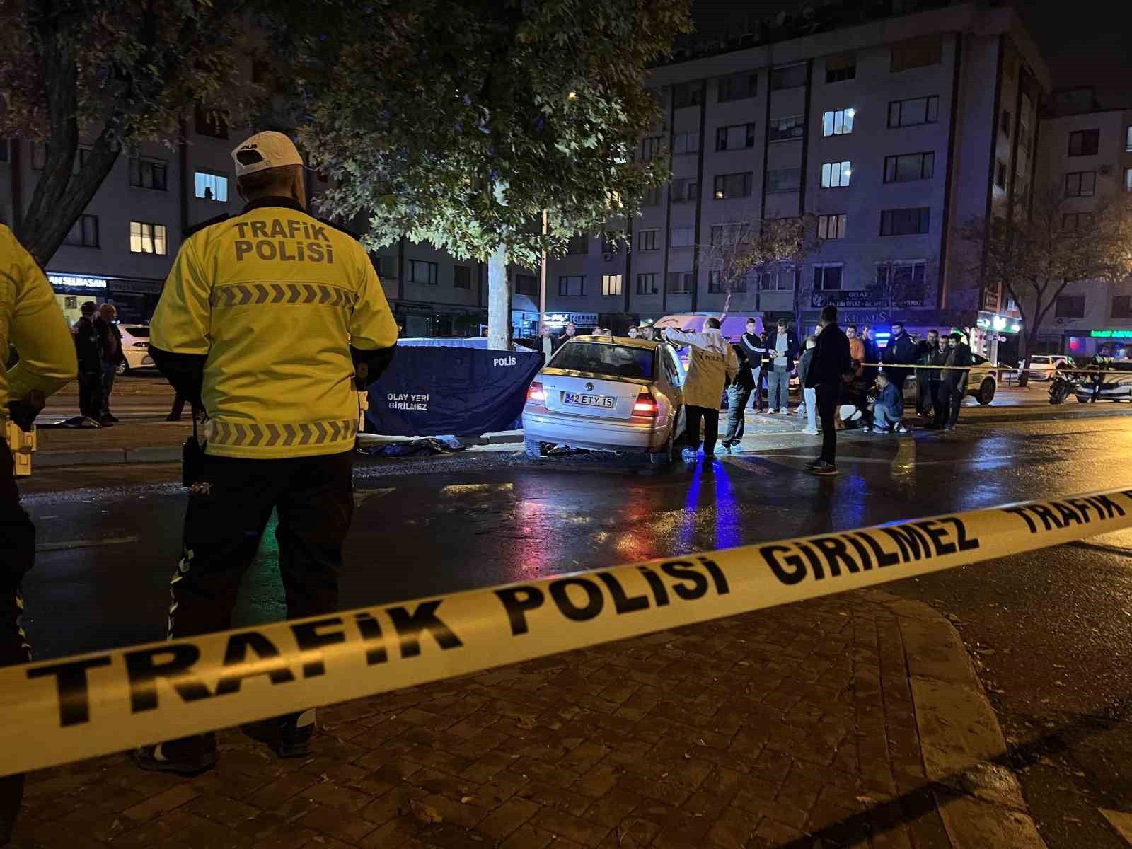 KONYA’DA YOLUN KARŞISINA GEÇMEK İSTEYEN YAYA OTOMOBİLİN ÇARPMASI SONUCU HAYATINI KAYBETTİ.