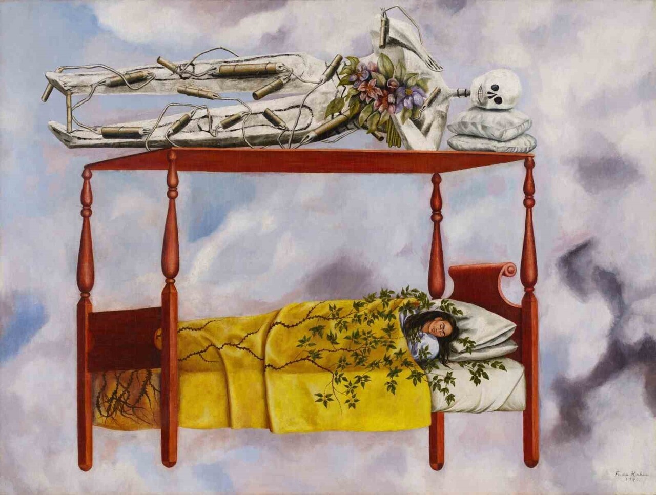 MEKSİKALI RESSAM FRİDA KAHLO’NUN 1949 YILINDA YAPTIĞI OTOPORTRESİ NEW YORK’TA DÜZENLENEN MÜZAYEDE...