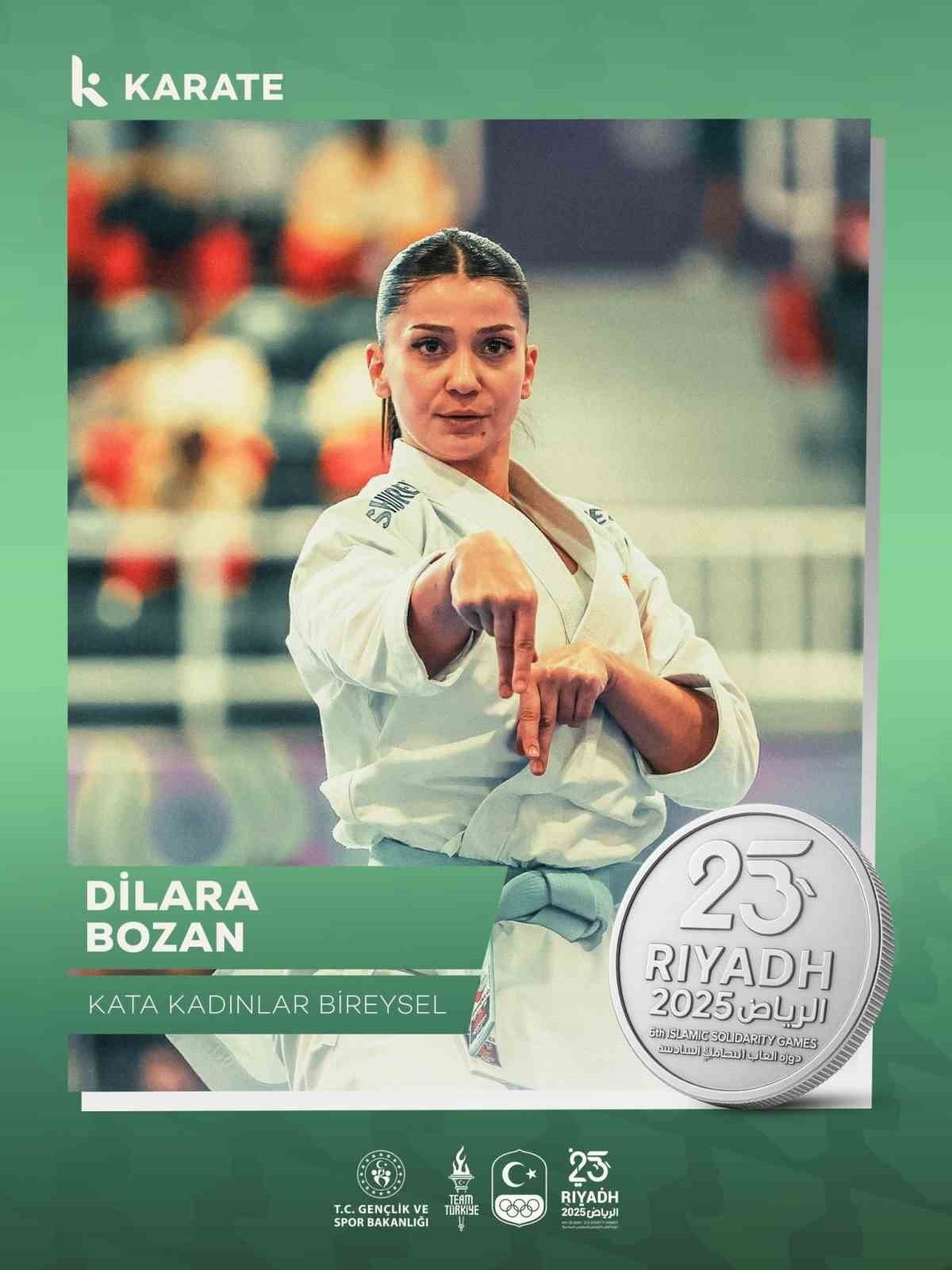MİLLİ KARATECİ DİLARA BOZAN, 6. İSLAMİ DAYANIŞMA OYUNLARI'NDA GÜMÜŞ MADALYA KAZANDI.