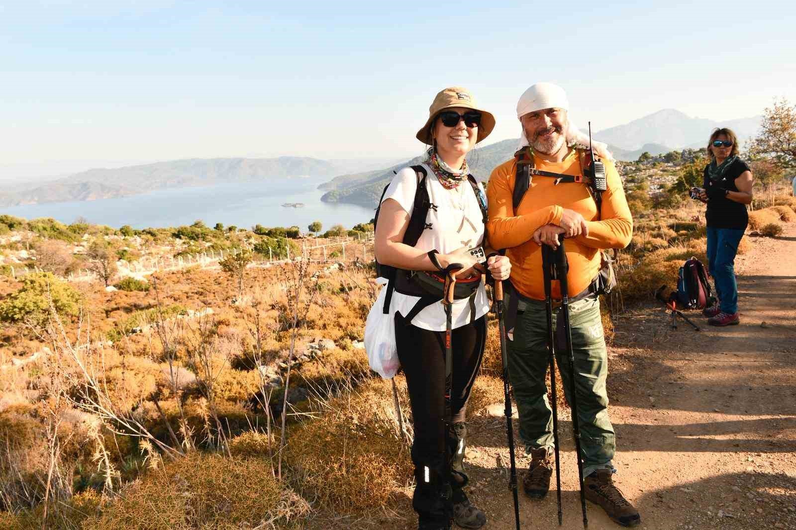 MUĞLA'NIN MARMARİS İLÇESİNDE DÜZENLENEN 'ULUSAL KARİA YOLU YÜRÜYÜŞÜ', TÜRKİYE'NİN FARKLI İLLERİ...
